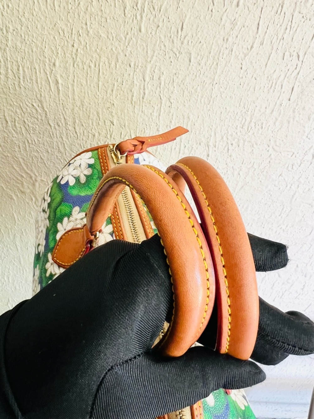 Dooney & Bourke Hydrangea Coated Cotton Gia Floral Satchel - Picture 5 of 9